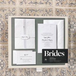 Brides White Wedding Invitation Kit